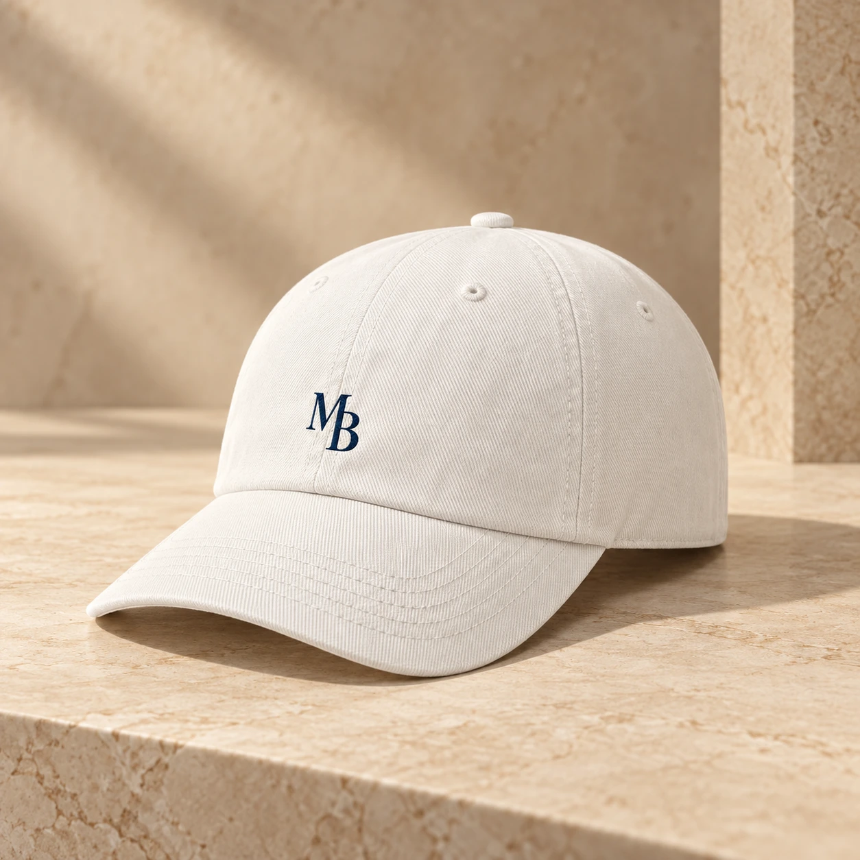 Gorras Blanca · MB Navy, detalle