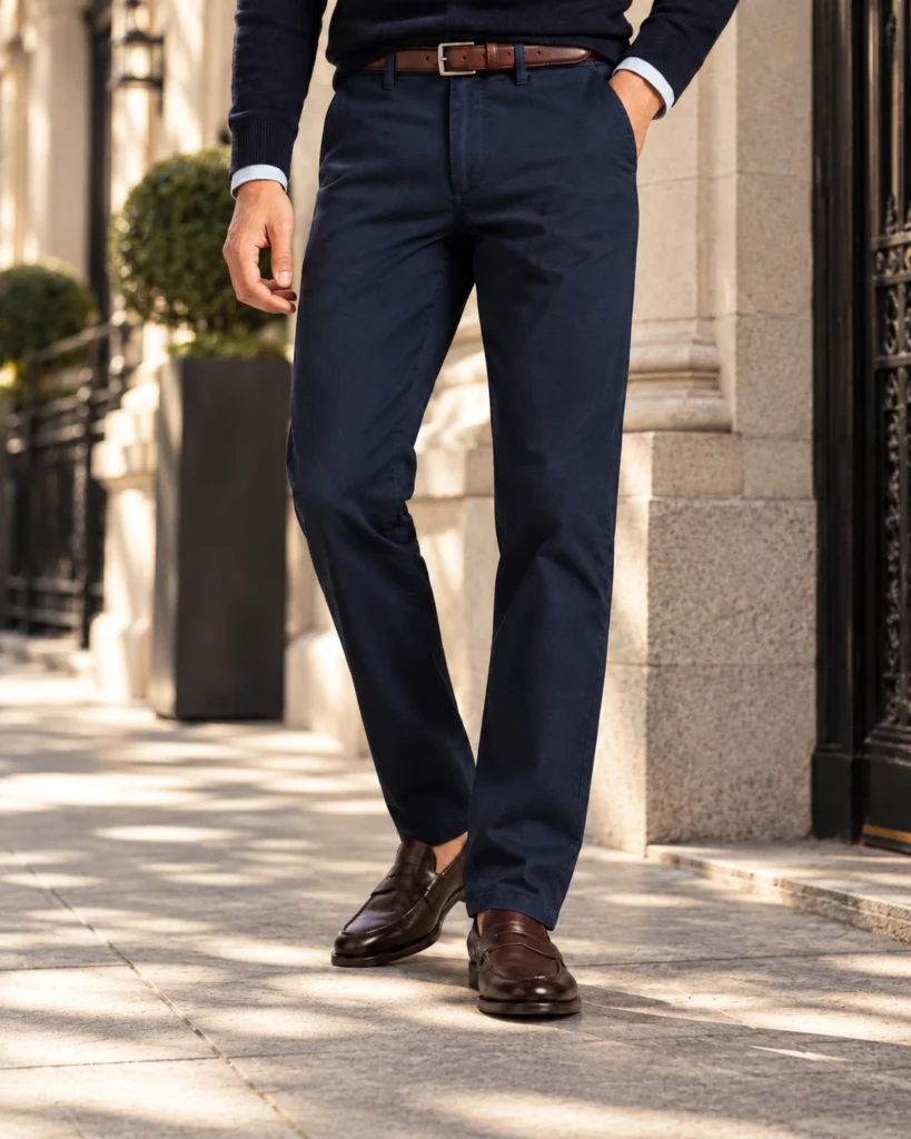 Pantalón Chino — Azul navy — detalle