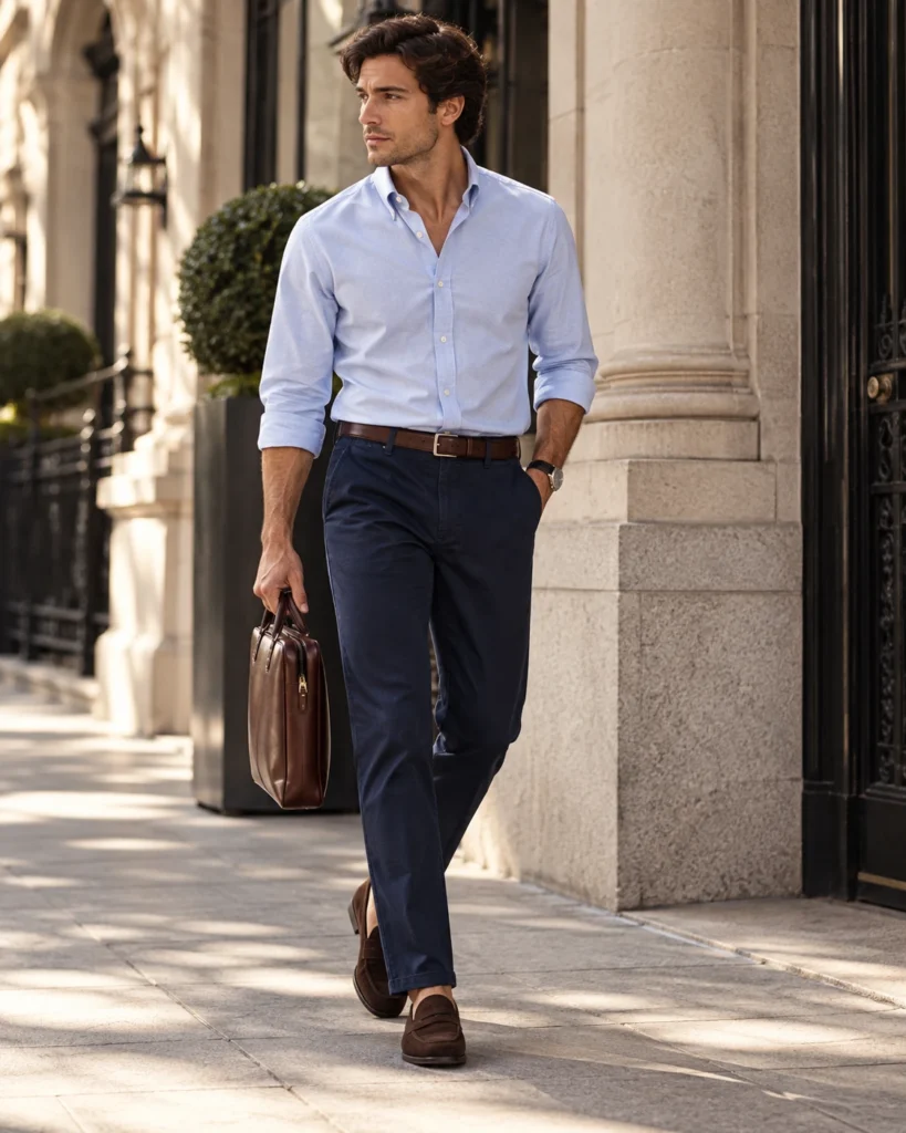 Pantalón Chino — Azul navy — vista completa