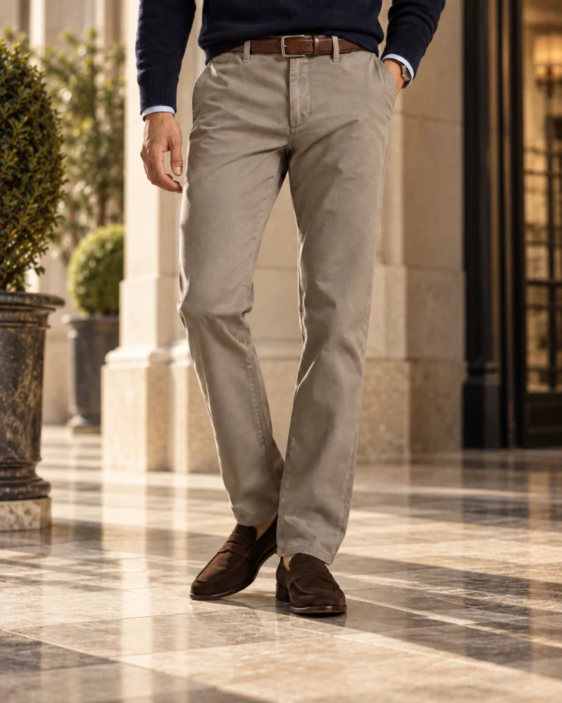 Pantalón Chino — Gris piedra — detalle