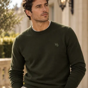 Suéter Cuello Redondo — Oliva oscuro · MB Sage